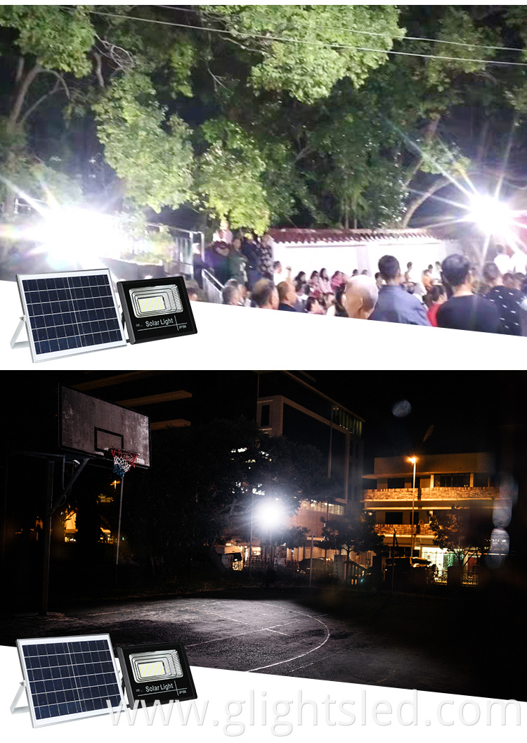 Die cast aluminum remote control warm white ip66 outdoor waterproof smd 25 40 60 100 200 watt led solar flood light